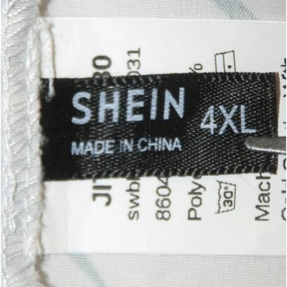 Shein Women's White Hawaiian Beach Blouse Top Plus Size 2X Sleeveless Lace Upper - Picture 11 of 12